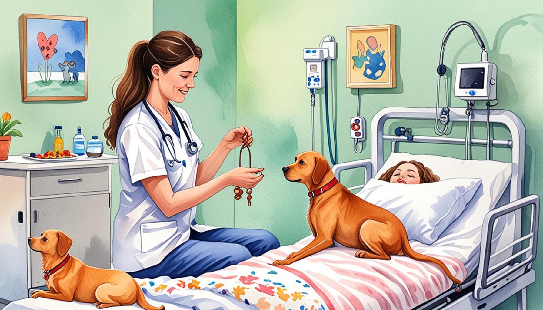 How living with pets can aid in the recovery of patients in hospitals